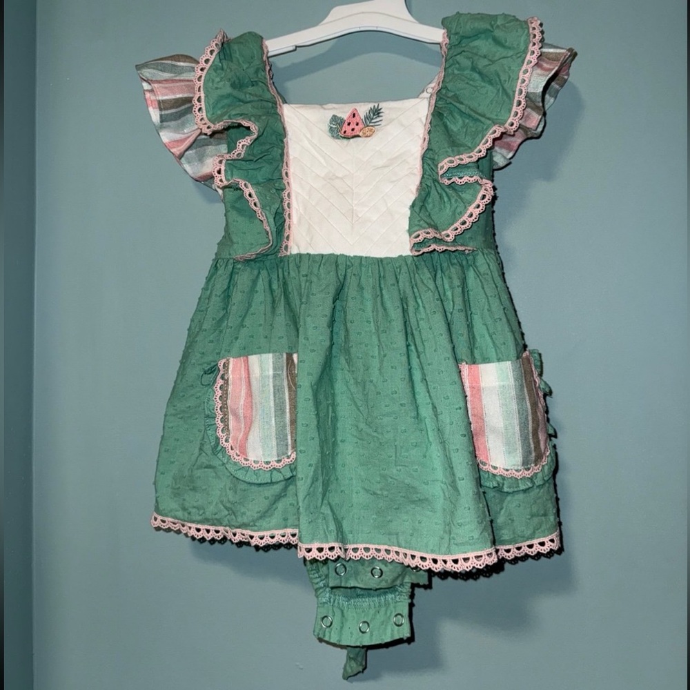 Evie’s closet watermelon bubble romper